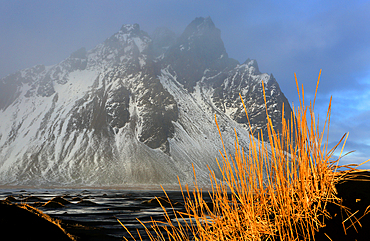 Vestrahorn Mountain and Stokksnes beach, south east Iceland, Polar Regions