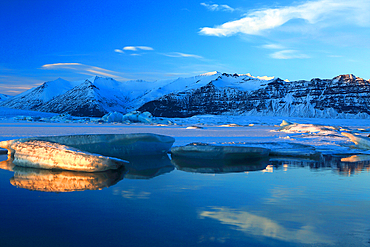 Icebergs, Jokulsarlon Glacier Lagoon,Vatnajokull National Park, southern Iceland, Polar Regions