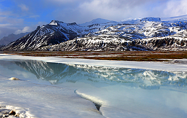 Mountains near Jokulsarlon glacier, southern Iceland, Polar Regions