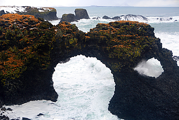 Gatklettur rock arch, Snaefellsnes Peninsula, western Iceland, Polar Regions