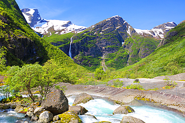 Near Briksdale Glacier, Olden, Vestland, Norway, Scandinavia, Europe