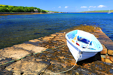 Small boat, St. Margaret's Hope, Mainland, Orkney Islands, United Kingdom, Europe