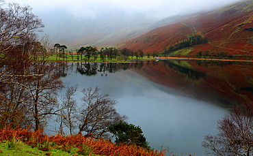 Buttermere lake in autumn, Lake District, Cumbria, England, UK