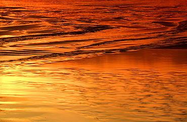 Beach reflections, Dunraven Bay, Southerndown, Vale of Glamorgan, South Wales, United Kingdom