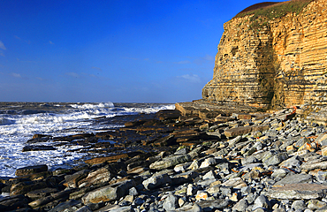 Limestone cliffs, Dunraven Bay, Southerndown, South Wales