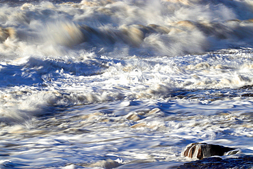 Surf, waves, Dunraven Bay, Southerndown, Vale of Glamorgan, South Wales, United Kingdom