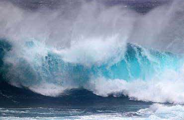 Atlantic surf at Mosteiros, north west coast, Sao Miguel, Azores Islands, Portugal