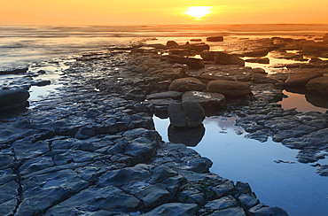 Sunset over the Bristol Channel from Dunraven Bay, Southerndown, South Wales