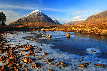 Buachaille Etive Mor and River Etive, Rannoch Moor, Highland, Scotland, UK