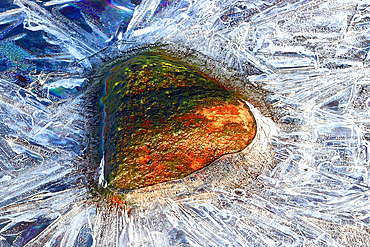 Ice detail, River Etive, Rannoch Moor, Highland, Scotland