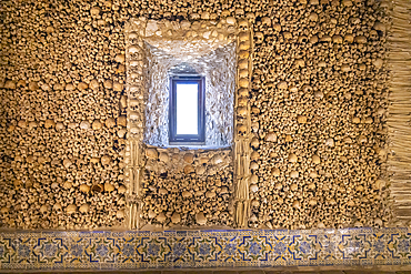 Europe, Portugal, Evora. April 20, 2022. The Chapel of Bones in Evora.