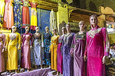 Luxor, Egypt. February 23, 2022. Mannequins in traditional clothing at a store in Luxor.