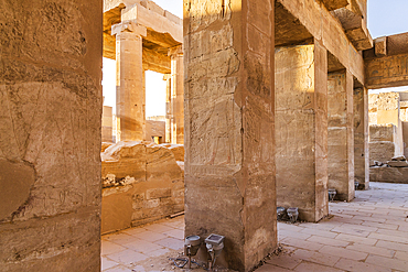 Karnak, Luxor, Egypt. Columned building at the Karnak Temple complex in Luxor.