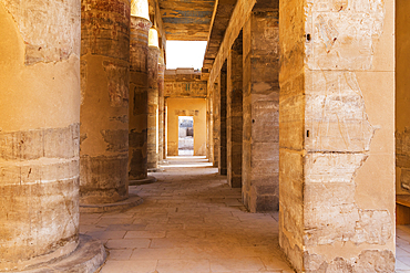 Karnak, Luxor, Egypt. Columned building at the Karnak Temple complex in Luxor.