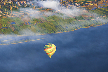 Luxor, Egypt. View from a hot air balloon in Luxor.