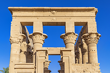 Agilkia Island, Aswan, Egypt. Philae Temple, a UNESCO World Heritage Site.