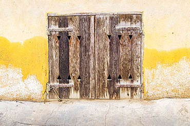 Faiyum, Egypt. Wooden window shutters in the village of Faiyum.