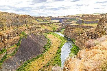 Palouse Falls State Park, Washington, USA. The Palouse River Canyon in Palouse Falls State Park.