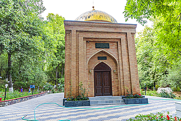 Khovaling, Khatlon Province, Tajikistan. August 12, 2021. The Mausoleum of Uvais Al-Karani in Khovaling. Editorial Use Only