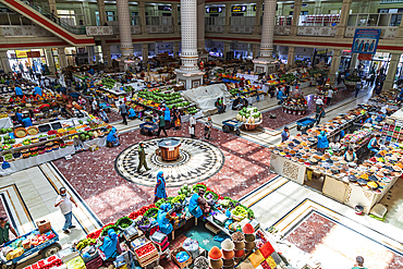 Dushanbe, Tajikistan. August 12, 2021. The Mehrgon Market in Dushanbe. Editorial Use Only