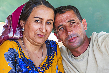 Momandiyon, Khatlon Province, Tajikistan. August 13, 2021. Mature Tajik man and woman. Editorial Use Only