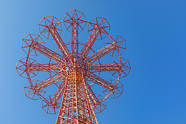 Coney Island, Brooklyn, New York City, New York, USA. November 6, 2021. The Parachute ride at Coney Island.