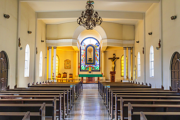 Todos Santos, Baja California Sur, Mexico. November 11, 2021. Chapel of the Iglesia Mission Church in Todos Santos.