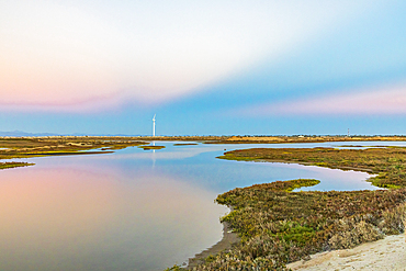 Guerro Negro, Mulege, Baja California Sur, Mexico. Salt ponds at sunset in Ba