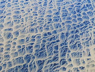 Aerial abstract view of Icelandic river, Iceland, Polar Regions