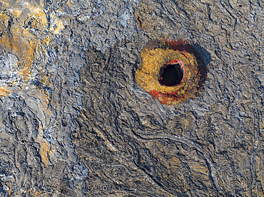 Aerial view of the eruption area near to Reykjavik, Icelandic southern coast, Iceland, Polar Regions