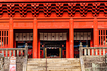 Close up of The Mount Iwaki Shrine, near Hirosaki, North Honshu, Japan, Asia