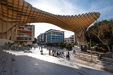 Setas de Sevilla (Metropol Parasol), one of the largest wooden structures of modern architecture, Seville, Andalusia, Spain, Europe