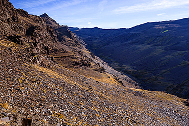 Rocky mountain valley in the Sierra Nevada, Tajos Altos hiking area