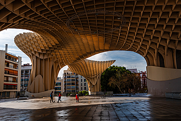 The Setas de Sevilla (Metropol Parasol), one of the largest wooden structures of modern architecture, Seville, Andalusia, Spain , Europe