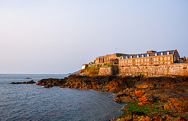 Castle Cornet Fortress on Rocky Islet in Saint Peter Port Guernsey Channel Islands