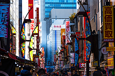 Ameyoko Shopping District, famous Ueno shopping street, Ueno, Tokyo, Honshu, Japan, Asia