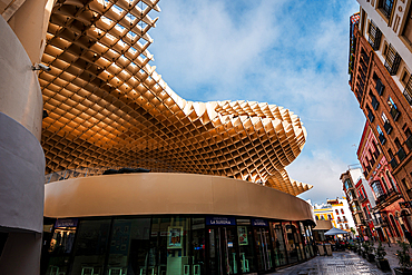 Setas de Sevilla, modern architecture and historic buildings in Seville, Andalusia, Spain, Europe