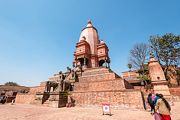 Shilu Mahadev (Phasi Dega), historical brick temple, UNESCO World Heritage Site, in the core of Bhaktapur old town, Kathmandu Valley, Nepal, Asia