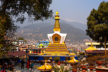 Enlightenment Stupa, Swayambhu Buddha Park, Ring Road, Kathmandu, Nepal, Asia