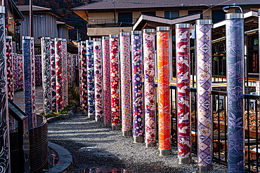 The Kimono Forest of Arashiyama, Kyoto, Honshu, Japan, Asia