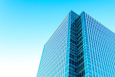 High rise building against a blue sky, Sapporo, Hokkaido, Japan, Asia