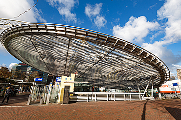 Blaak Station, circular glass structure, Rotterdam, The Netherlands, Europe