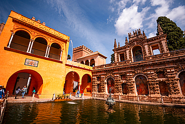 Alcazar of Sevilla, UNESCO World Heritage Site, Seville, Andalusia, Spain, Europe