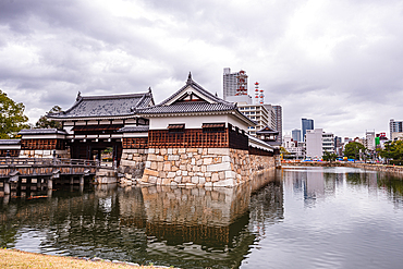 Traditional Japanese Samurai Castle of Hiroshima, Japan