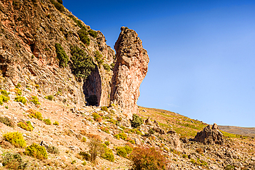 Rock formations in Güejar Sierra, Sierra Nevada, Granada, Spain