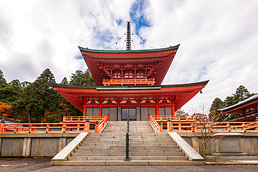 Enryakuji Temple of Mount Hiei. Japan Sacred mountain near Kyoto and Lake Biwa