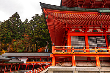 Enryakuji Temple of Mount Hiei. Japan Sacred mountain near Kyoto and Lake Biwa