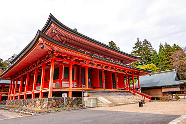 Enryakuji Temple of Mount Hiei. Japan Sacred mountain near Kyoto and Lake Biwa