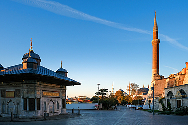 Cityscape of the Historic Areas of Istanbul, including the Hagia Sophia and the Sultan Ahmed Mosque, UNESCO World Heritage Site,  district of Fatih, Istanbul, Turkey, Europe