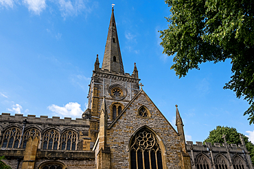 View of Holy Trinity Church (Shakespeare's Church) in Stratford-upon-Avon, Warwickshire, England, United Kingdom